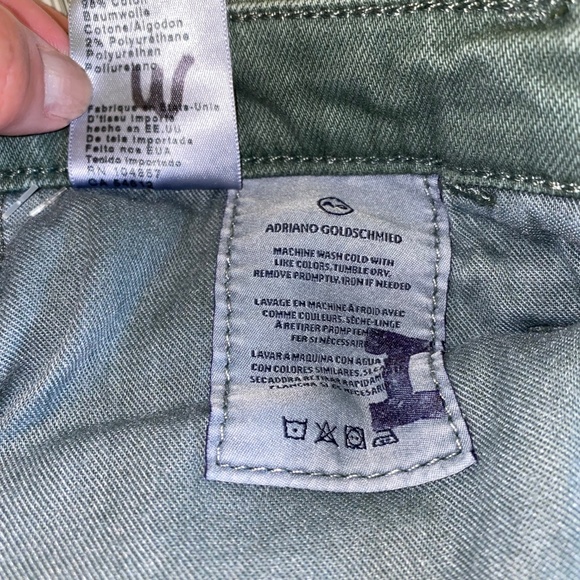 AG Isabelle Button Up High Rise Jeans Size 25 in Green 🆕 Retail $215!!! - Picture 15 of 15